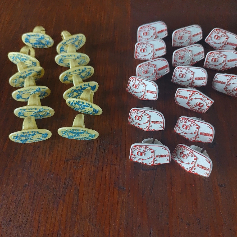 Vintage Twinkie and Wonder Bread Collectible Promo Rings Lot